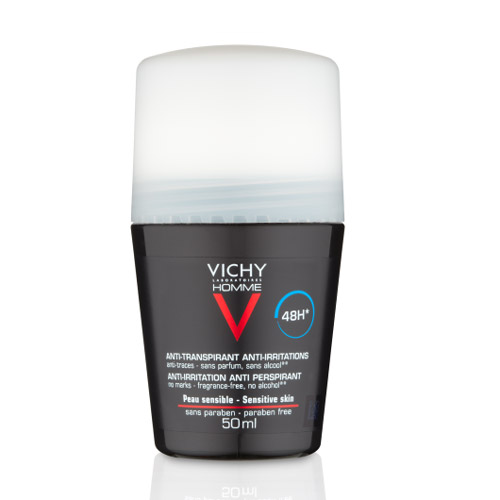 Lăn khử mùi Vichy nắp trắng nhãn xanh tím than