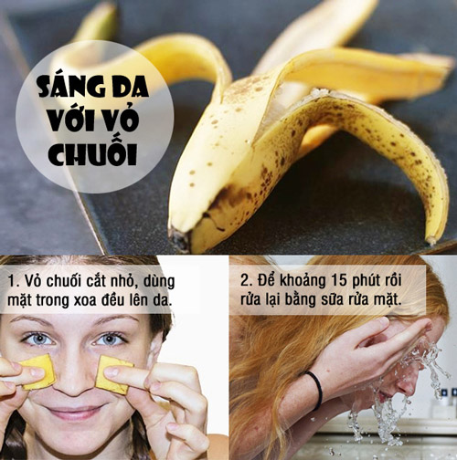 Vỏ Chuối Chín Làm Mặt Nạ Trắng Da