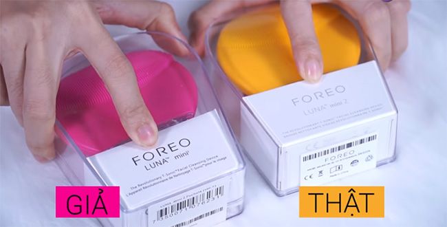 Phân biệt Foreo thật giả bằng mặt trước. phan-biet-foreo-that-gia-mat-truoc