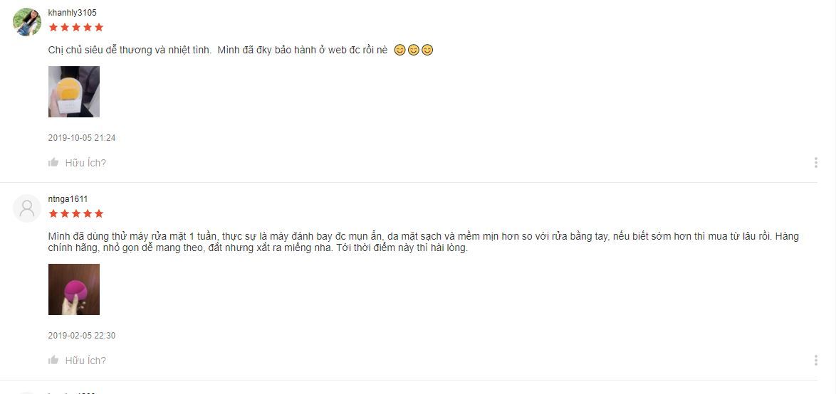 Review khách hàng sử dụng Foreo trên trang Shopee. review-khach-hang-su-dung-foreo-trang-shopee