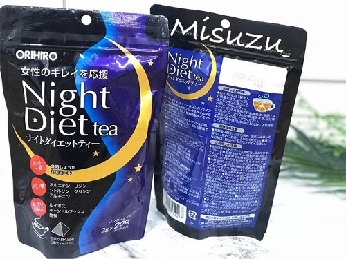 trà giảm cân orihiro night diet tea review
